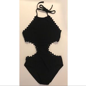 Karla Colletto Rick Rack Halter One-Piece